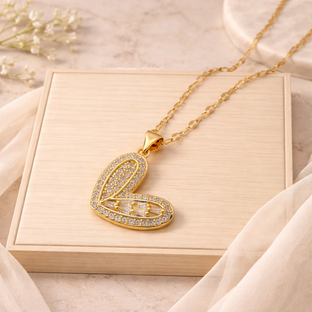 Golden Heart Elegance Necklace