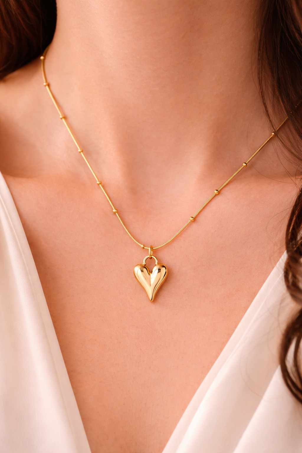 Golden Heart Essence Necklace