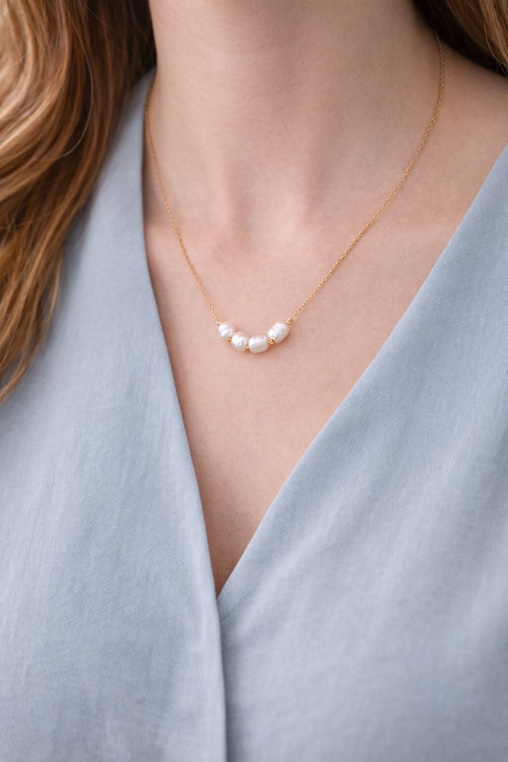 Stainless Steel Necklace for Women Gold thin