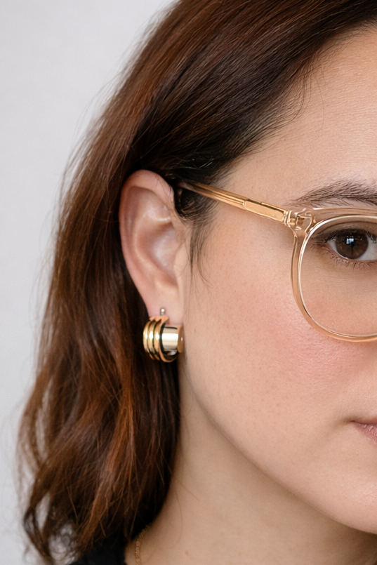 Two-Tone Gold and Silver Stanlee Style Earrings