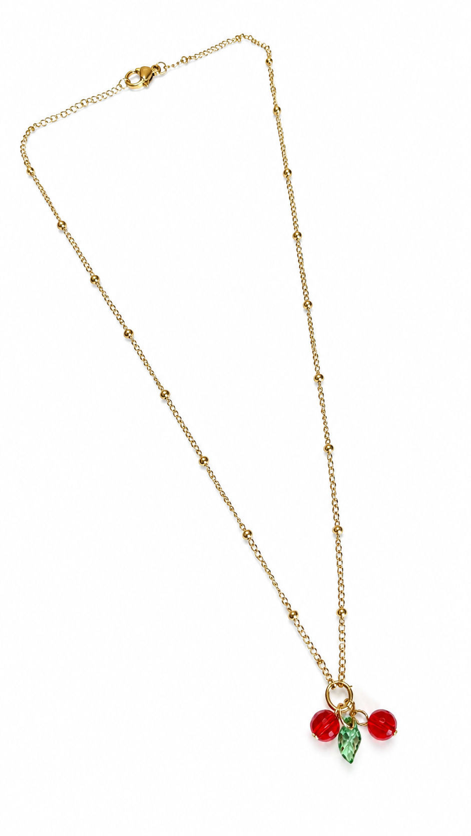 Cherry Charm Gold Necklace