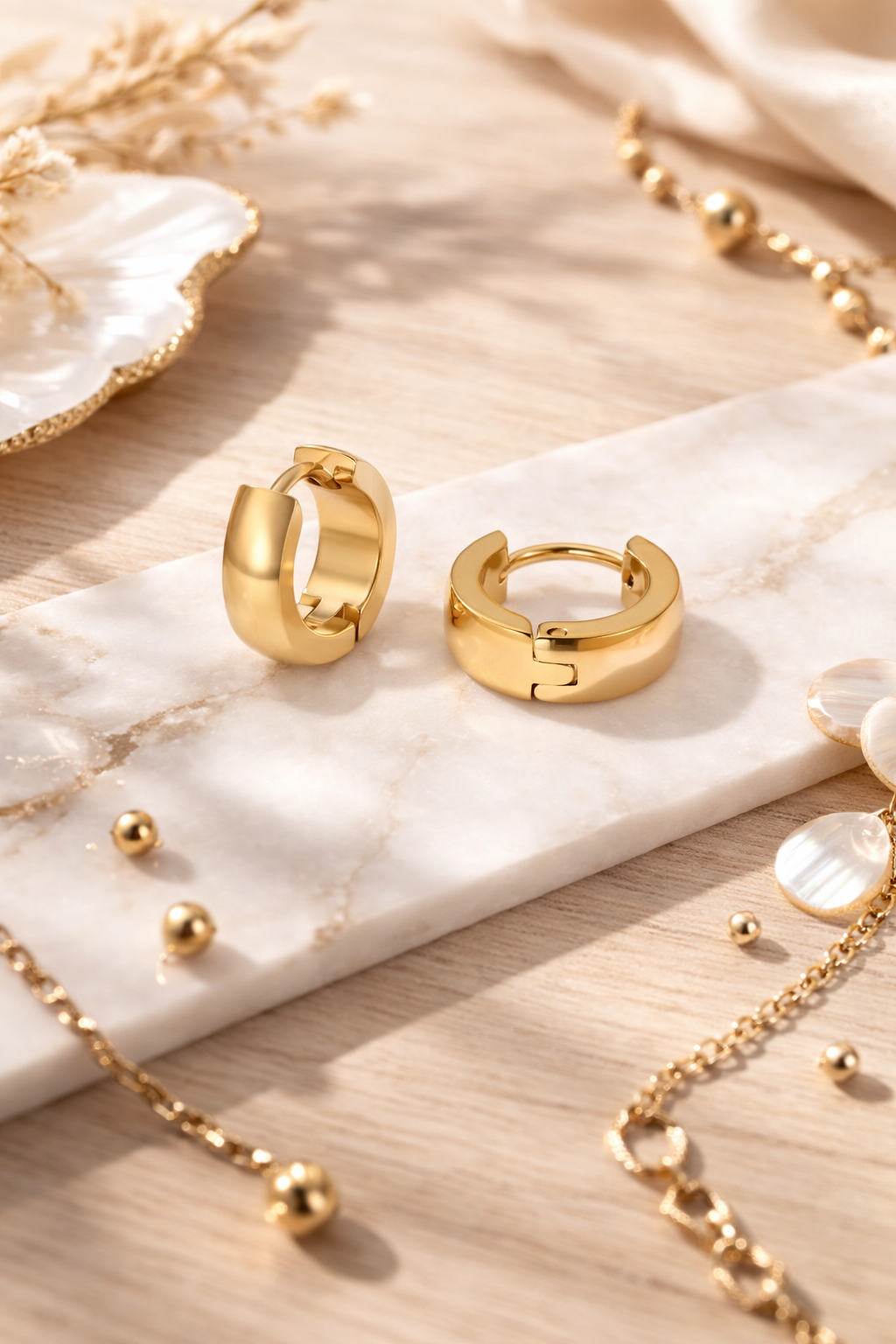 Classic Luxe Gold Huggie Earrings