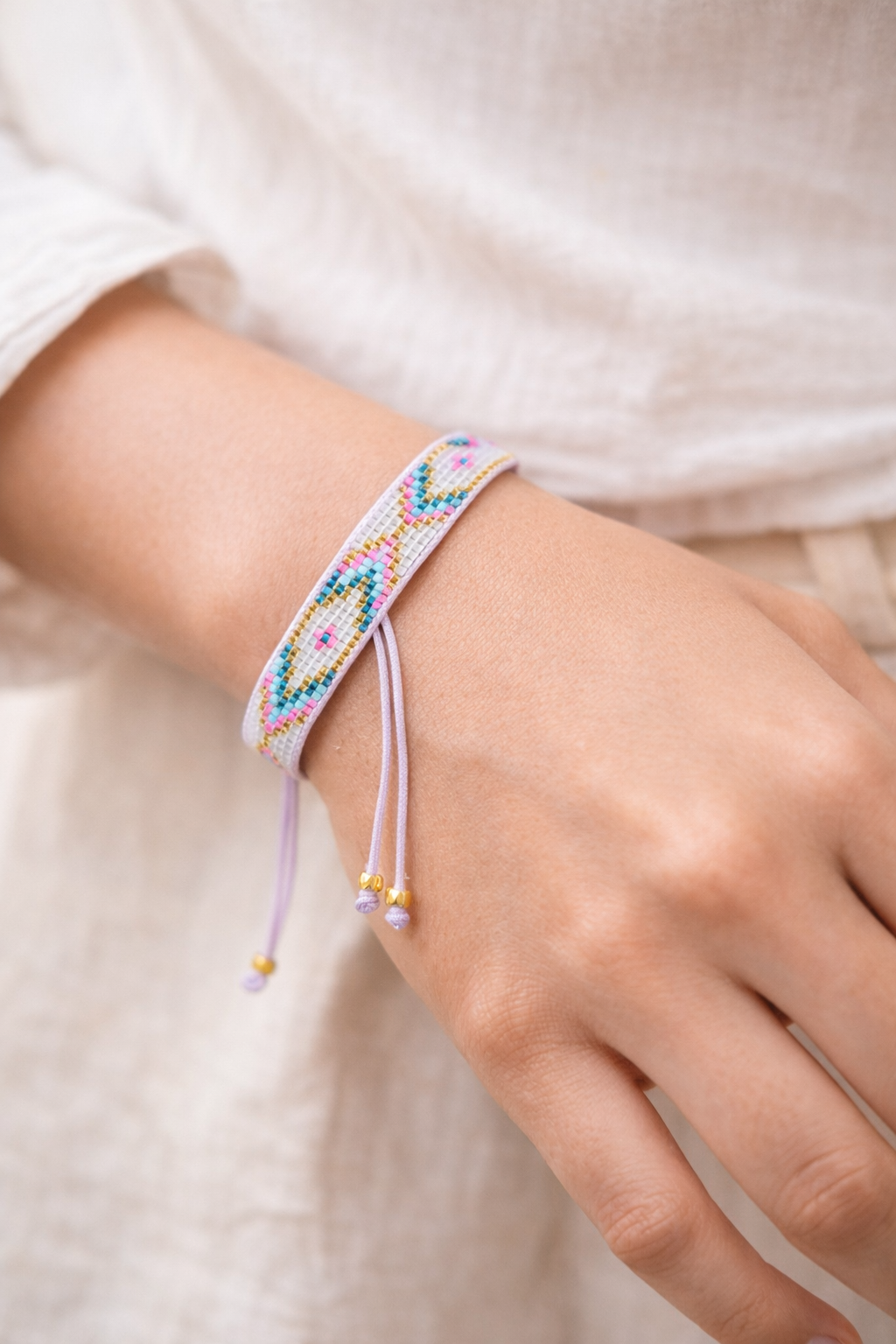 Rice bead bracelet Geometry Flower Eyes Triangle