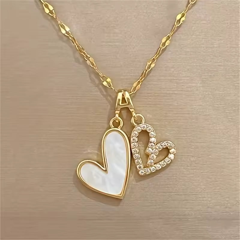 Dual Heart Elegance Necklace