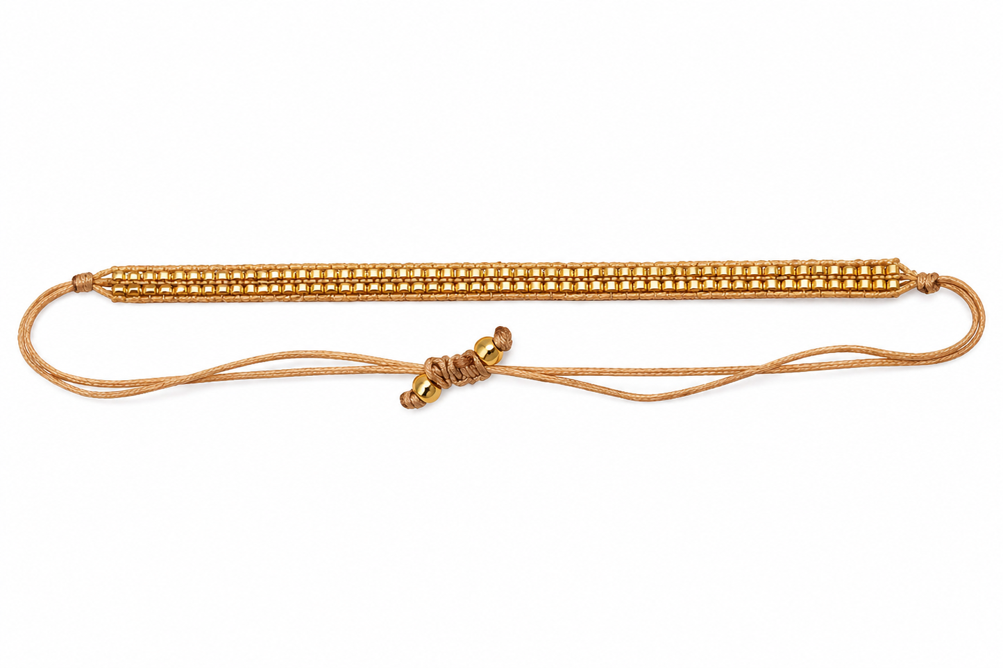 Gold Miyuki Seed Bead Bracelet | Handmade Adjustable Bracelet | Minimalist Boho Jewelry | Everyday Stackable Bracelet