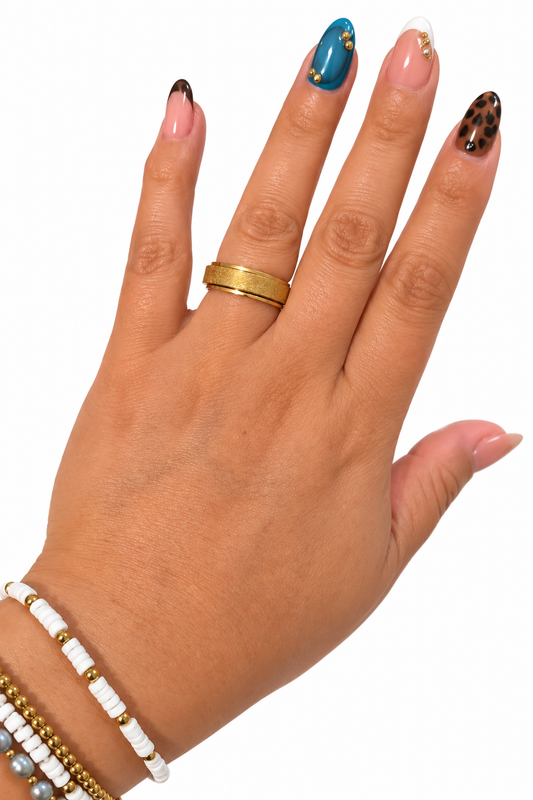 Gold-Tone Anti-Stress Spinner Ring (8)
