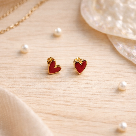 Sweet Heart Stud Earrings