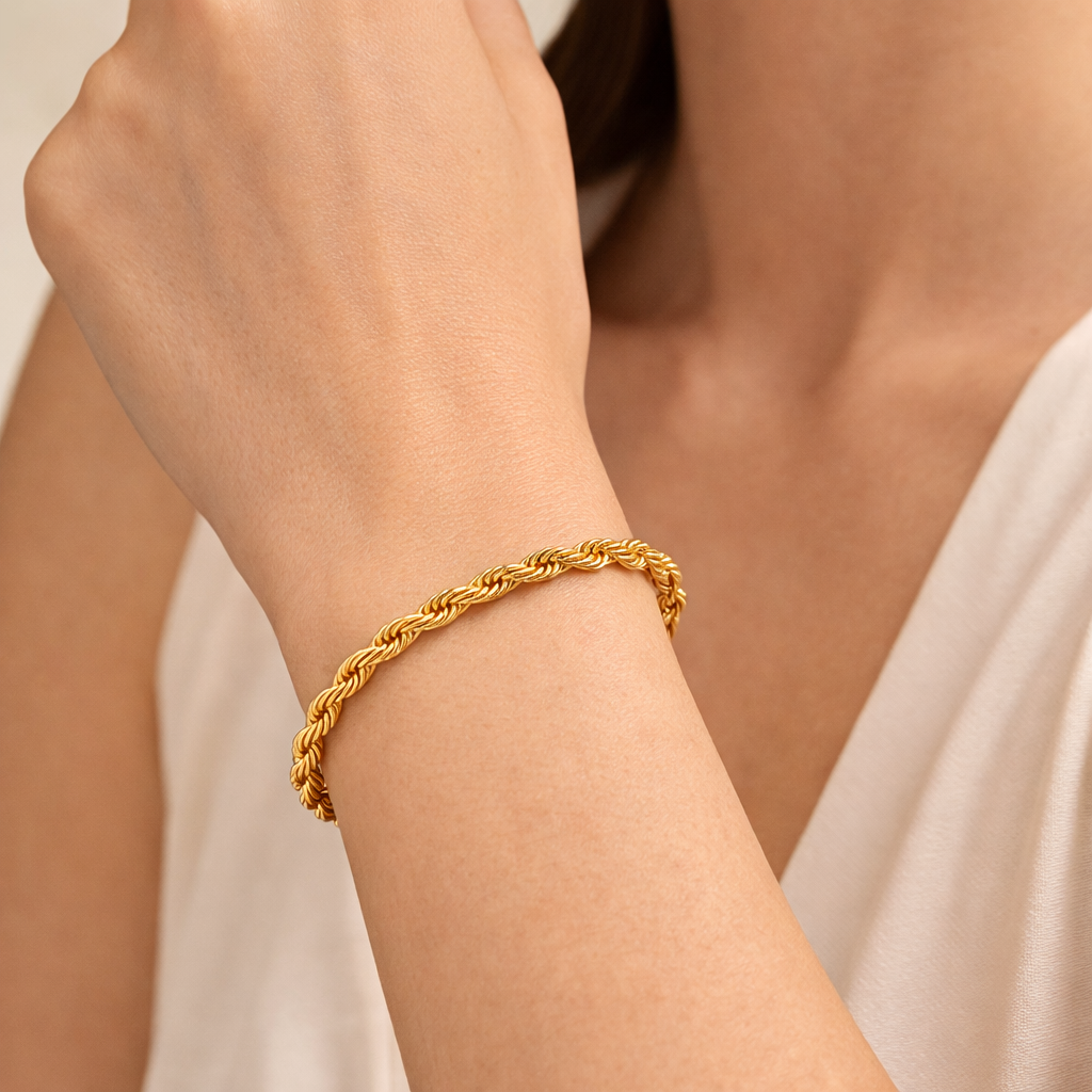 Golden Grace Rope Bracelet