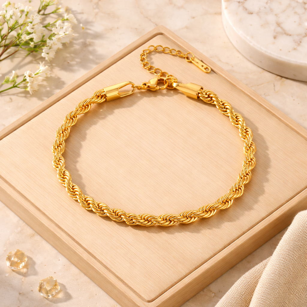 Golden Grace Rope Bracelet
