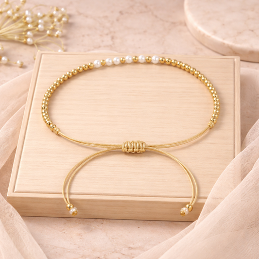 Golden Pearl Harmony Bracelet