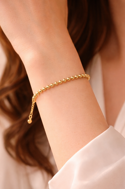 Golden Beads 4mm Bracelet