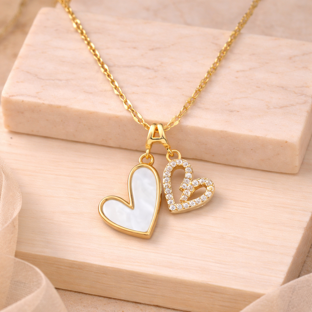 Dual Heart Elegance Necklace