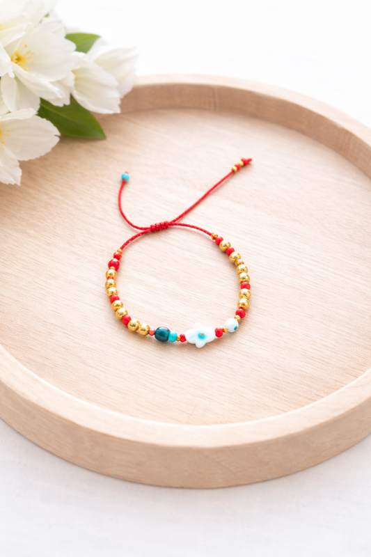 Lucky Protection Red String Bracelet- Evil Eye & Good Luck Hanging