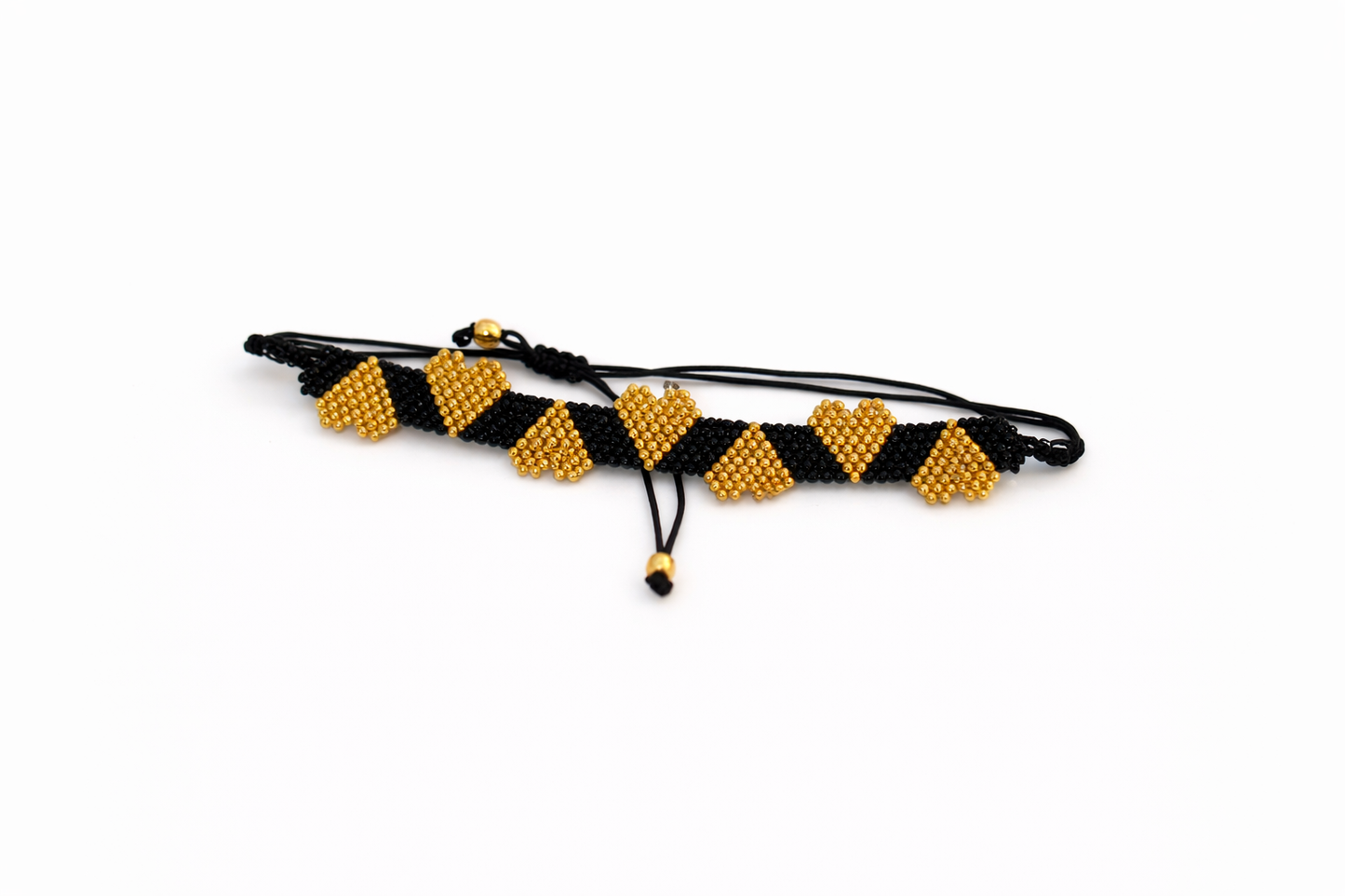 Black & Gold heart Bracelet
