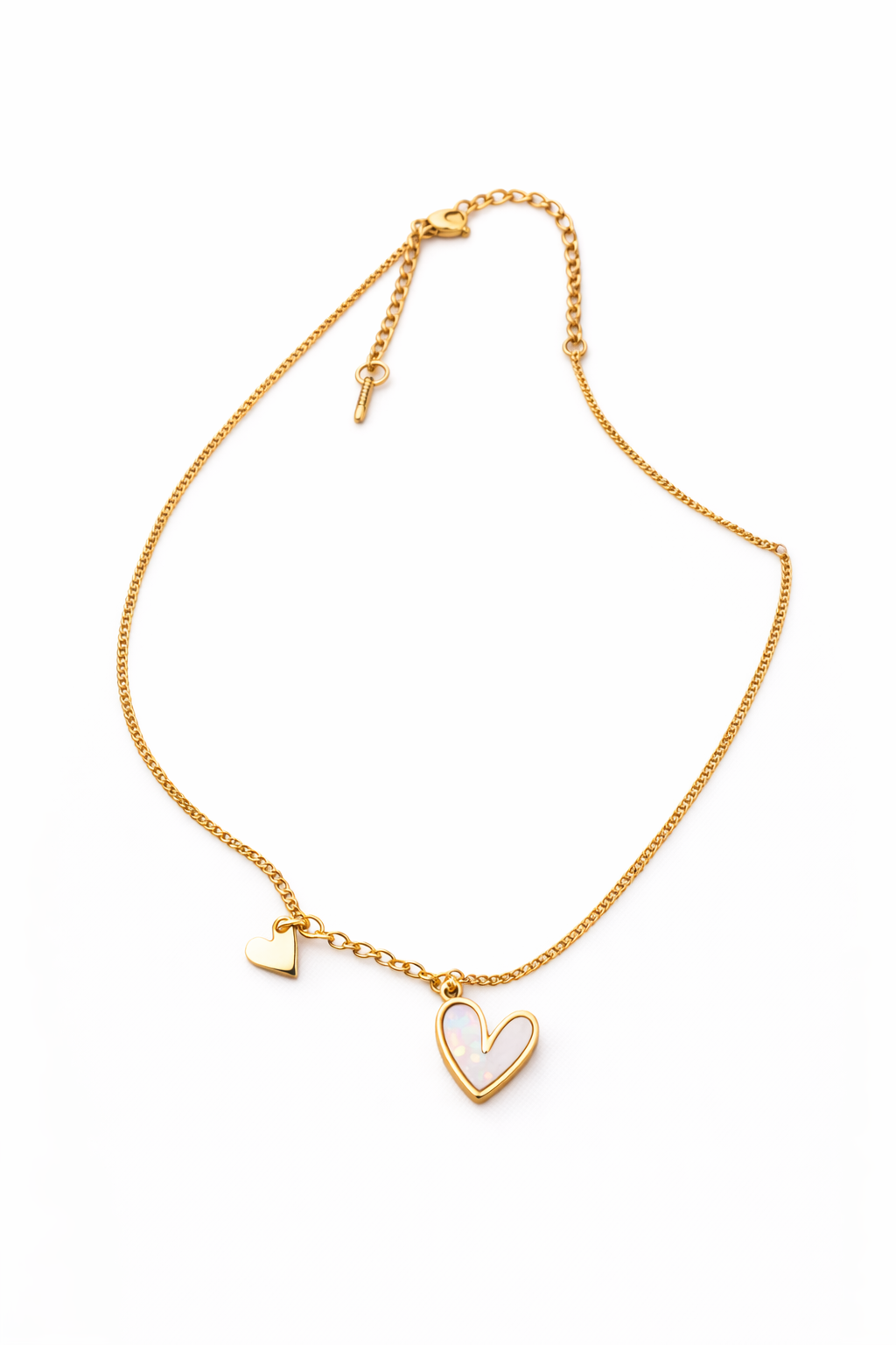 Simple and fashionable double love white