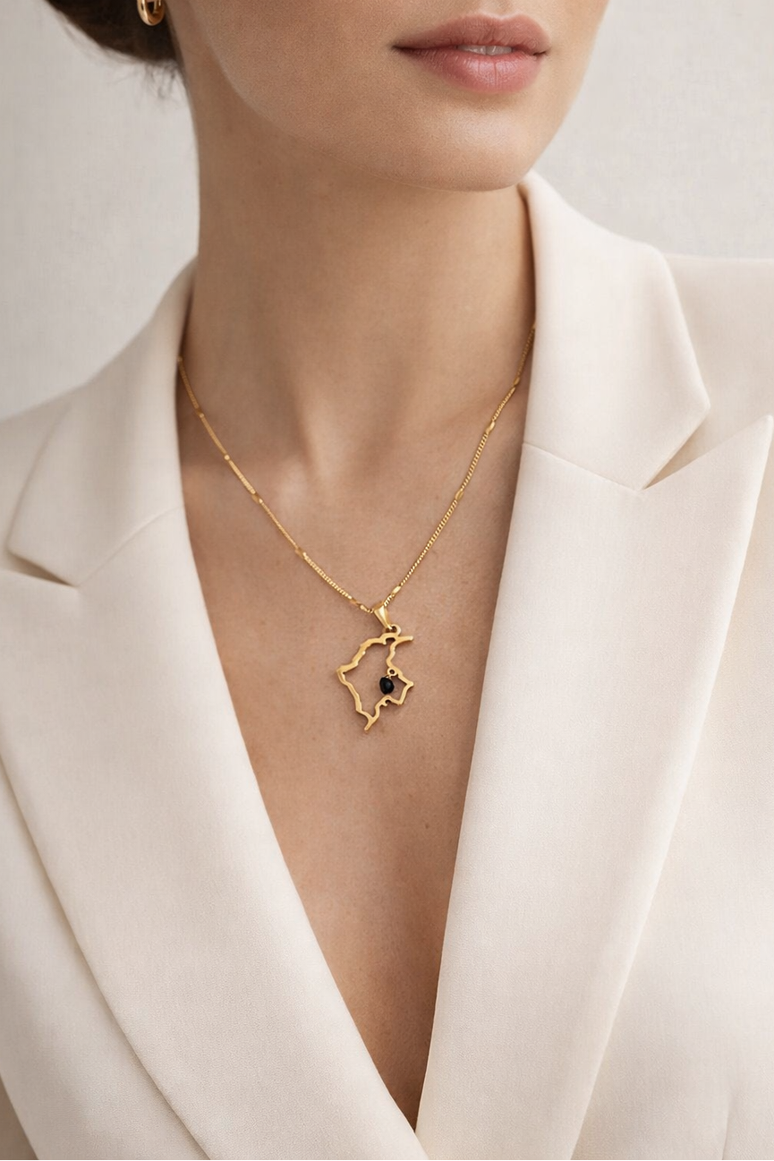 Elegant Colombian Stainless Steel Necklace