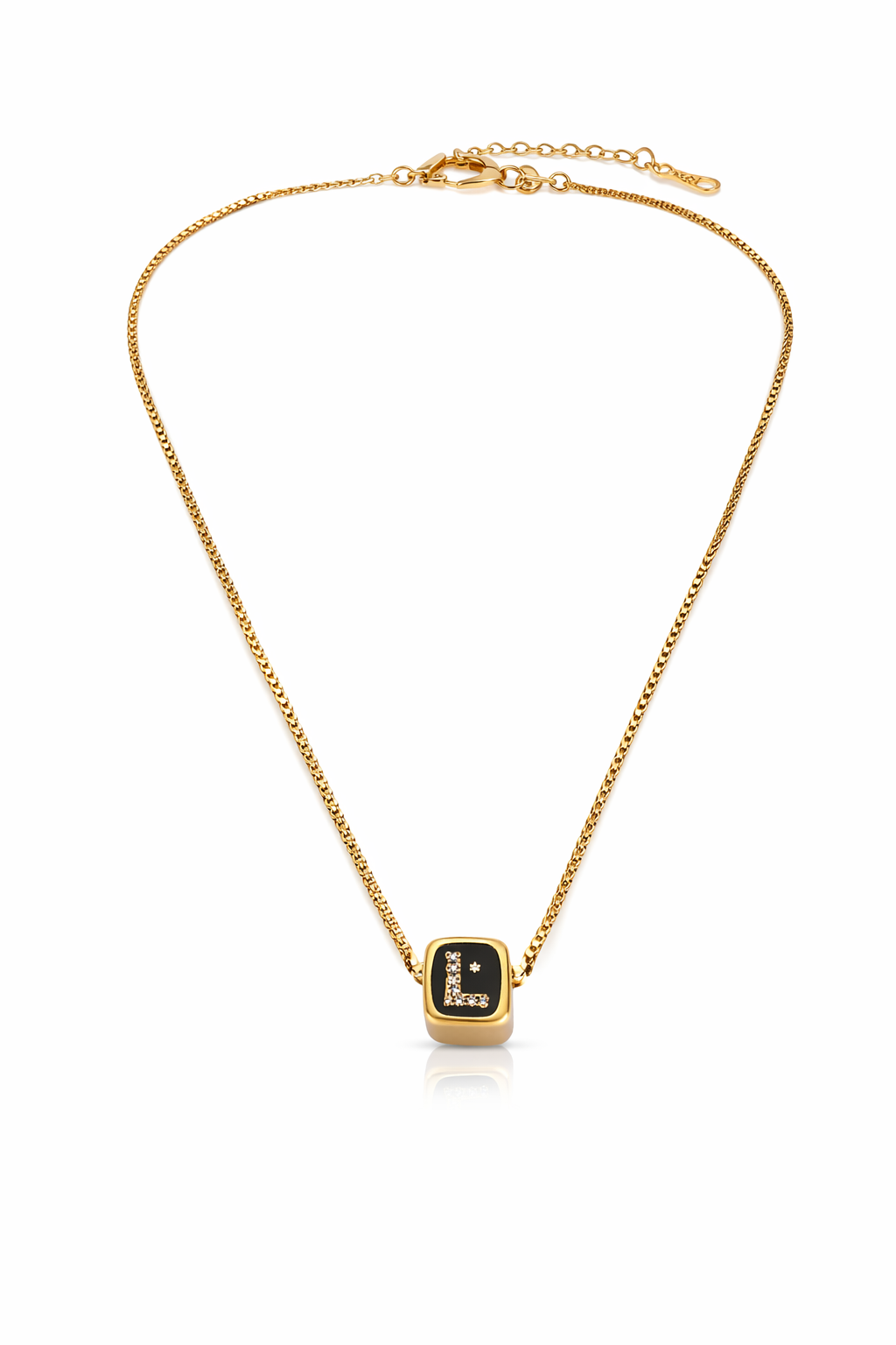 Elegant Stainless Steel Initial Necklace (L)
