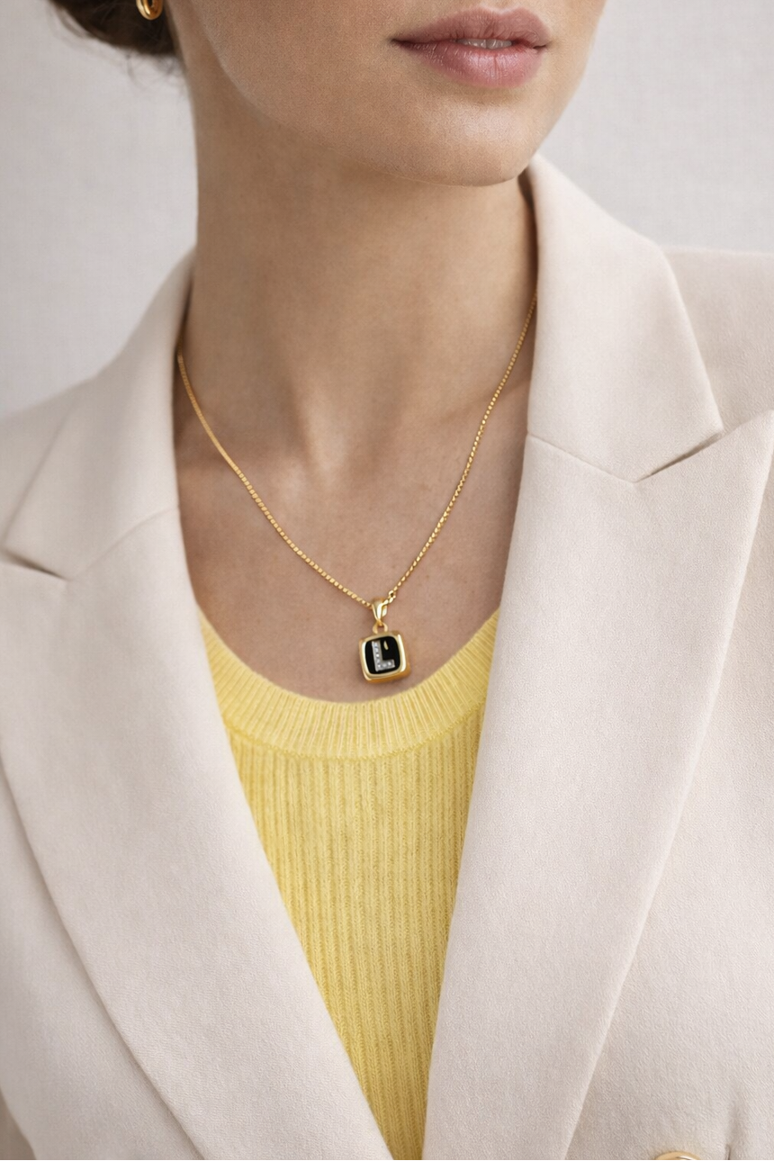 Elegant Stainless Steel Initial Necklace (L)