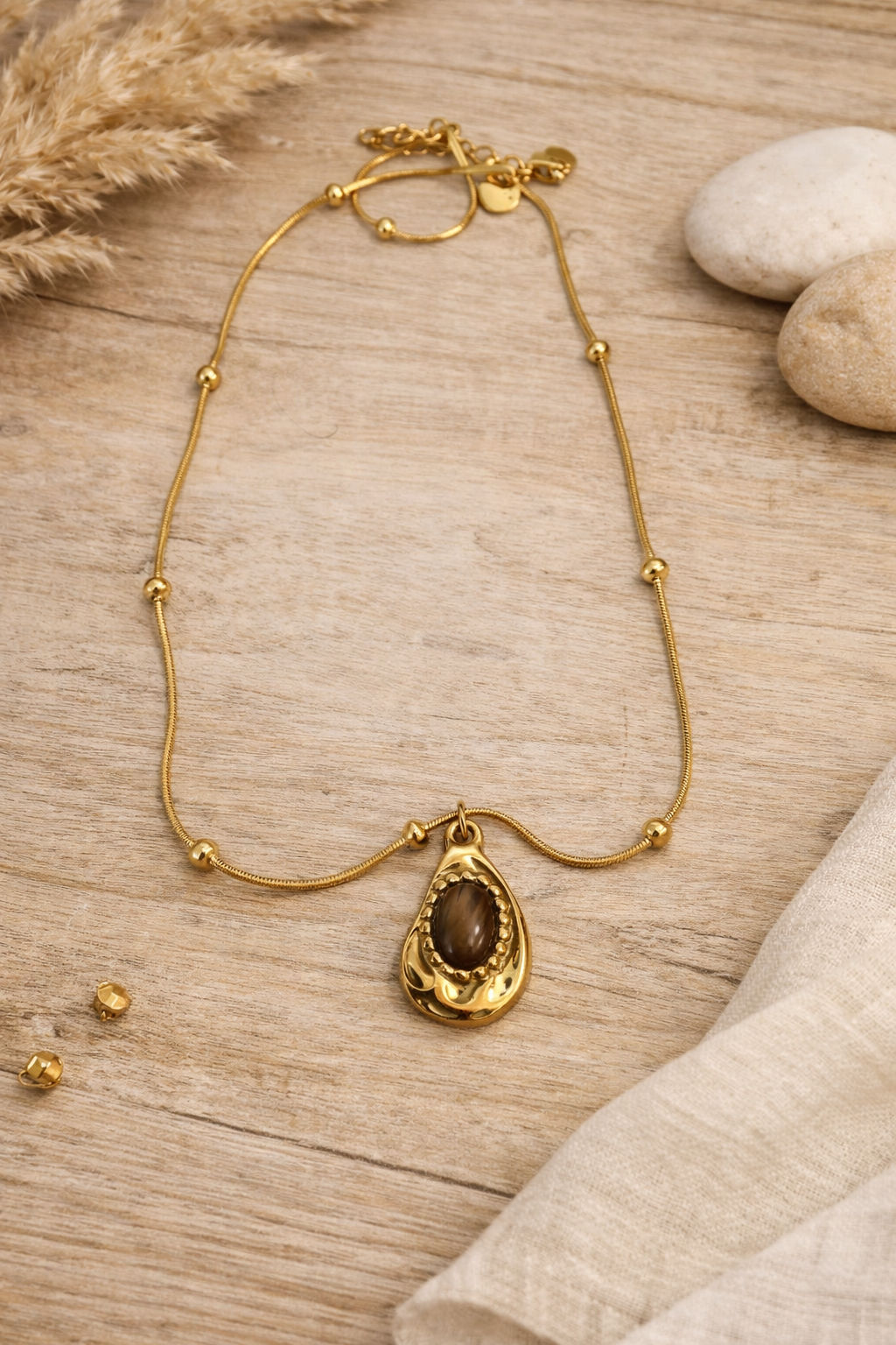 Elegant Stainless Steel Avocado Necklace