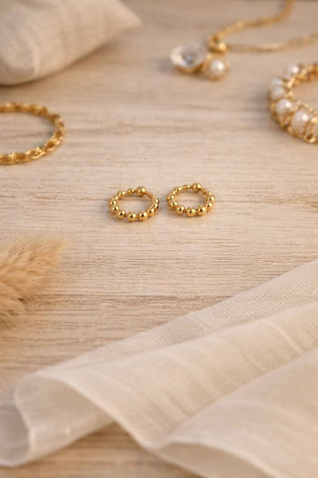 Mini Bead Hoops
