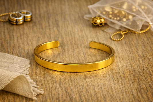Minimal Gold Cuff Bracelet