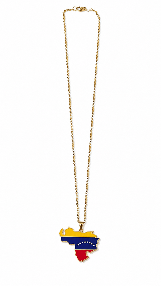 Venezuela Map Pendant Necklace
