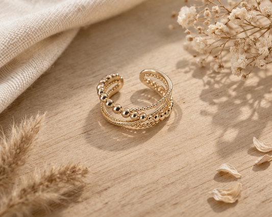 Layered Beaded Ring