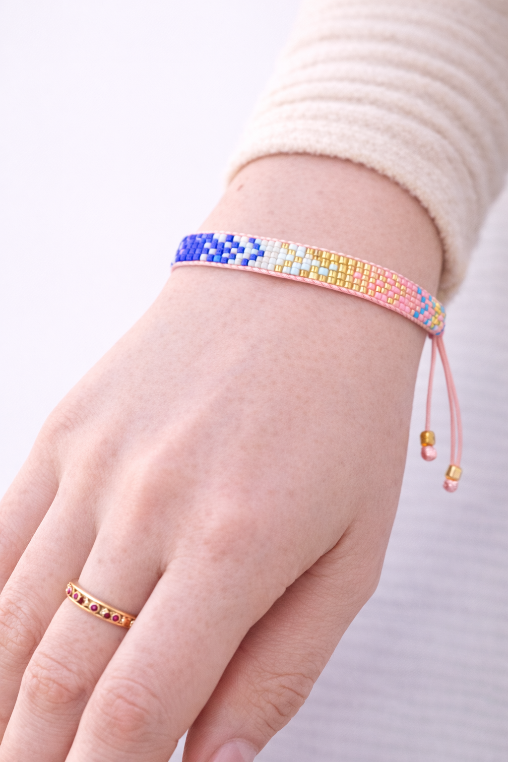 Bohemia Rice bead bracelet Triangle Arrow  Rainbow.