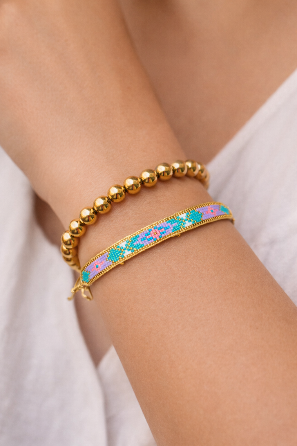 Colorful Handwoven Beaded Bracelet