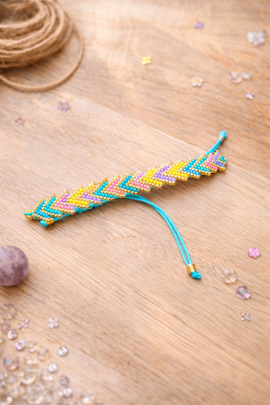 Elegant Handwoven Beaded Bracelet