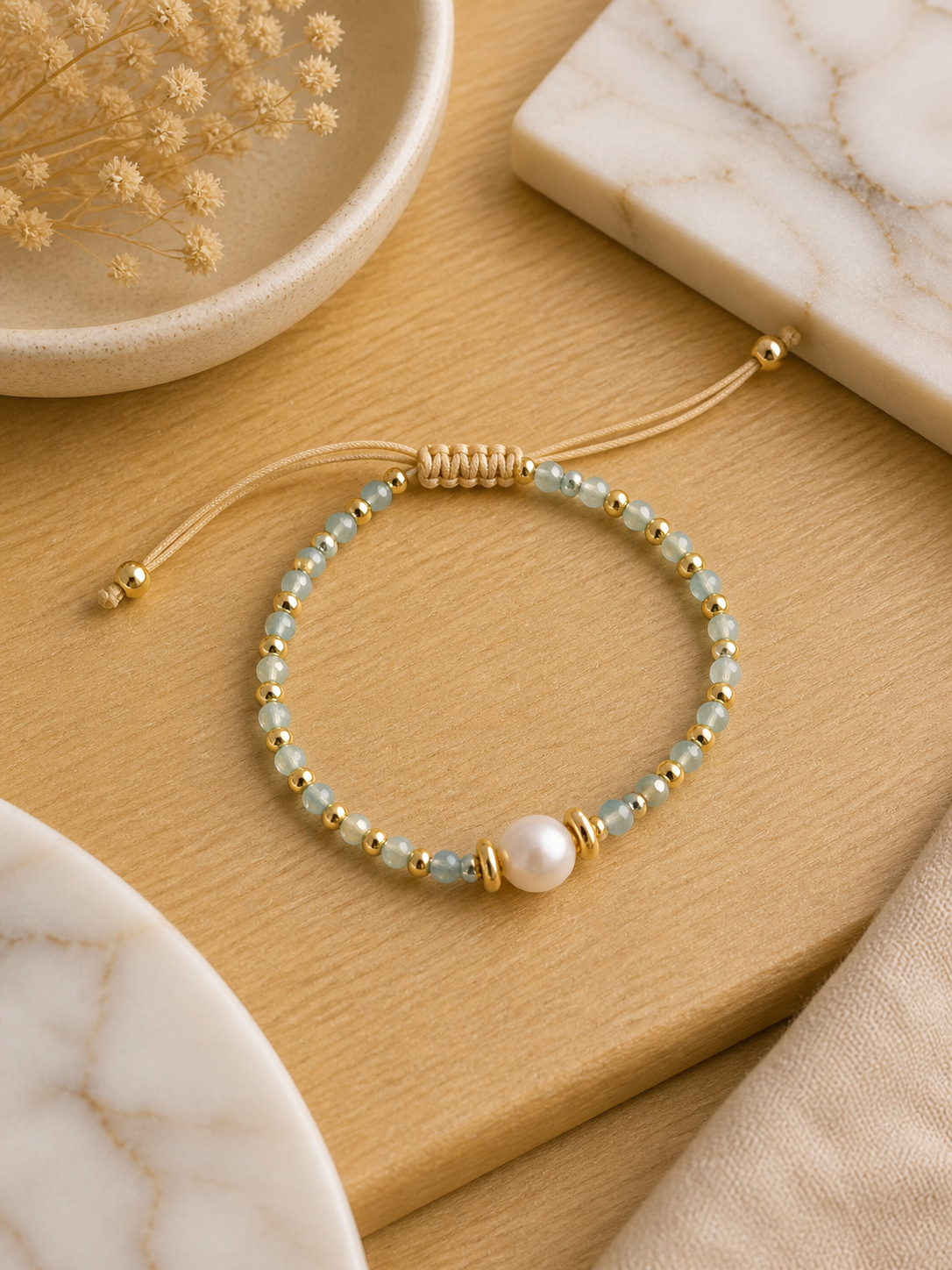 Golden Pearl Harmony Bracelet