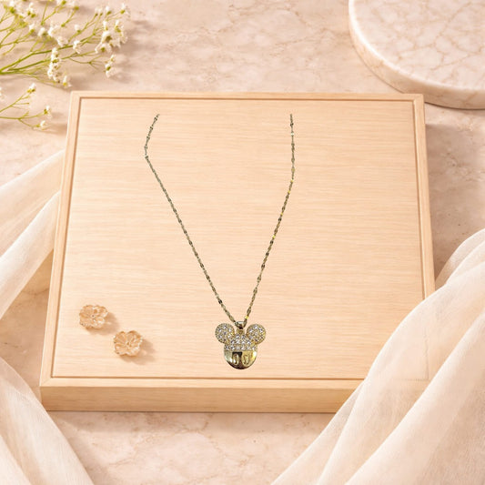 Cartoon Zircon Mickey Mouse Pendant
